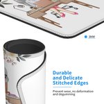 Personalised Flower Cartoon Business Character Multiple Sizes Non-Slip Mouse Pad with Name Office Accessories Induction Gift for Office Worker