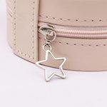 Personalized Gold-Edged Birth Flower PU Leather Jewellery Box with Name Portable Travel Accessories Birthday Anniversary Gift for Women Girls