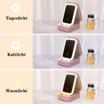 Personalisiertes Glitzer-Strass Initiale PU-Leder Schmuckkästchen mit LED Schminkspiegel Einstellbar Reise Geburtstag Brautjungfer Geschenk für Damen