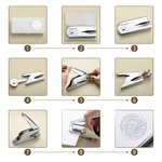 Personalised Book Castle Wave Night View Design Hand Held Embosser Stamp with Text Graduation Birthday Gift for Books Lovers Bookworms