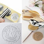 Personalised Book Castle Wave Night View Design Hand Held Embosser Stamp with Text Graduation Birthday Gift for Books Lovers Bookworms