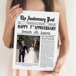 Personalizado El Aniversario Poste Foto Sin Marco o Enmarcado Pintura con Nombres y Fecha Decoración del Hogar Boda San Valentín Regalo para Pareja