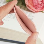 Personalized Elegant Floral Initial Heart-shaped PU Leather Bookmark for Page Corner Birthday Gift for Bookworm Librarian