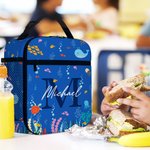 Personalizada Ballena Medusa Vida Marina Bolsa isotérmica con nombre Portátil Vuelta al cole Picnic Cumpleaños Regalo para niños