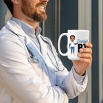 Personalized Nurse Cartoon Character 11/15oz Ceramic Mug with Name and Title Birthday Appreciation Nurse Week Gift for Medical Staff