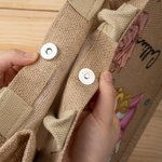 Personalizada Mariposa Personaje de dibujos animados Bolsa de yute reutilizable con flor de nacimiento y nombre Graduación Cumpleaños Regalo para niñas Amigos