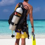 Cinturino con chiusura a strappo per bombola da sub personalizzata con ricamo e bandiera accessorio per immersioni regalo per appassionati di sub