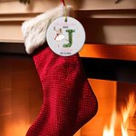 Personalized Nutcracker Clara Ballet Girl Faux Glitter Christmas Ornament with Initial Name Holiday Tree Decor Recital Gift for Ballerinas Dancers