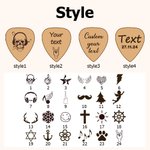 Caja de madera personalizada con 3 púas para guitarra Regalo de cumpleaños para músico Guitarrista