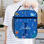 Personalizada Ballena Medusa Vida Marina Bolsa isotérmica con nombre Portátil Vuelta al cole Picnic Cumpleaños Regalo para niños