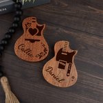 Caja de madera personalizada con 3 púas para guitarra Regalo de cumpleaños para músico Guitarrista