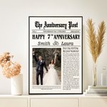 Personalizado El Aniversario Poste Foto Sin Marco o Enmarcado Pintura con Nombres y Fecha Decoración del Hogar Boda San Valentín Regalo para Pareja