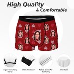 Personalizado Multicolor Línea Amor Pareja Cara Foto Diseño Transpirable Tanga Breve Boxer Ropa Interior Set Día de San Valentín Aniversario Regalo para Hombres Mujeres