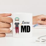 Personalized Nurse Cartoon Character 11/15oz Ceramic Mug with Name and Title Birthday Appreciation Nurse Week Gift for Medical Staff