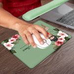 Personalised Flower Cartoon Business Character Multiple Sizes Non-Slip Mouse Pad with Name Office Accessories Induction Gift for Office Worker
