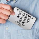 Personalized Durable Tally Year Wallet Card with Name Valentine's Day Anniversary Gift for Couple