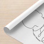 Personalised Simplicity Line Style Baby Poster Painting Framed Painting with Baby Information Home Decor Birthday Baby Shower Gift for Newborn Baby