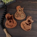 Caja de madera personalizada con 3 púas para guitarra Regalo de cumpleaños para músico Guitarrista