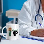 Personalized Nurse Cartoon Character 11/15oz Ceramic Mug with Name and Title Birthday Appreciation Nurse Week Gift for Medical Staff