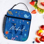Personalizada Ballena Medusa Vida Marina Bolsa isotérmica con nombre Portátil Vuelta al cole Picnic Cumpleaños Regalo para niños