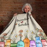 Coperta morbida personalizzata con massimo 10 fiori di nascita giardino della nomma regalo di compleanno e festa della mamma per donne
