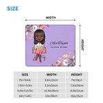 Personalised Flower Cartoon Business Character Multiple Sizes Non-Slip Mouse Pad with Name Office Accessories Induction Gift for Office Worker