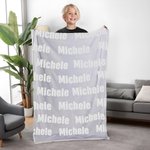 Coperta personalizzata ad alta qualità con nome super morbida regalo di compleanno e Natale per bambini e famiglia