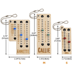 Personalized Multicolour Beaded Wooden Sewing Row Counter with Engraved Name Knitting Tool to Assist Counting Birthday Gift for Knitting Lovers