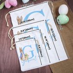 Personlig söt påskhare presentpåse med dragsko med initialer och namn påskfödelsedagspresent för barn familj