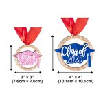 Ornamento personalizado de la medalla de graduación de la promoción de 2025 con texto grabado Regalo de graduación para graduados