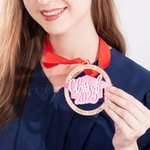 Ornamento personalizado de la medalla de graduación de la promoción de 2025 con texto grabado Regalo de graduación para graduados