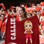 Coperta morbida personalizzata a tema di basket o pallavolo con nome e numero regalo di compleanno per appassionati di basket e pallavolo