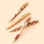 Penna a sfera personalizzata in legno con motivo a mosaico classico e testo inciso Regalo di compleanno per amici parenti colleghi