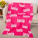 Coperta personalizzata ad alta qualità con nome super morbida regalo di compleanno e Natale per bambini e famiglia