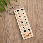 Personalized Multicolour Beaded Wooden Sewing Row Counter with Engraved Name Knitting Tool to Assist Counting Birthday Gift for Knitting Lovers