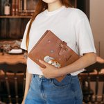 Taccuino A5 personalizzato in pelle PU tasca interna fiore di nascita 80 pagine personaggio cartone animato regalo speciale per mamma o nonna