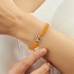 Personalised Dog Paw Print Photo Projection Braided or Beaded Elastic Bracelet Memorial Sympathy Keepsake Gift for Loss of Pet