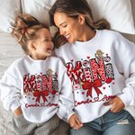 Personalizzato Cupido Fiocco Cuore Multicolore Baby Bodysuit T-shirt Felpa Abbinamento con nomi San Valentino Regalo per la festa della mamma bambino