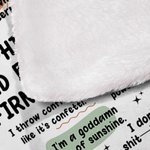 Personalised Bad Bitch Affirmations Rebellion Description Soft Hooded Blanket with Name Inspiring Birthday Gift for Women