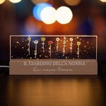 Luce notturna LED acrilica personalizzata con fiore di nascita base in legno decorazione per la casa regalo di compleanno per donne