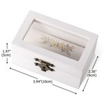 Personalised Elegant Wooden Ring Box with Names and Protective Ring Cushion Wedding Engagement Keepsake Gift for Bride Groom Couple