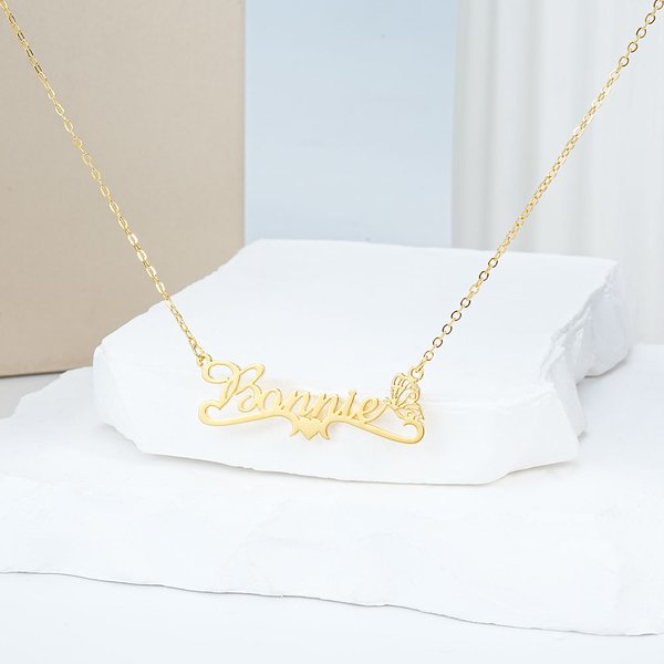 Personalizado Exquisito Nacimiento Mariposa Nombre Collar Cumpleaños Aniversario Regalo para Mujeres