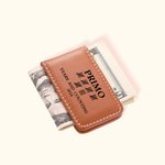 Clip magnétique en cuir PU gravé avec nom Cadeau d'anniversaire de Saint-Valentin pour homme