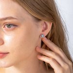 Personalisierte Minimalist Evil Eye Birthstone Ohrstecker Geburtstag Valentinstag Geschenk für Frauen