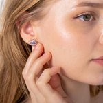 Personalisierte Minimalist Evil Eye Birthstone Ohrstecker Geburtstag Valentinstag Geschenk für Frauen