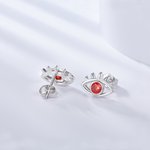 Personalisierte Minimalist Evil Eye Birthstone Ohrstecker Geburtstag Valentinstag Geschenk für Frauen