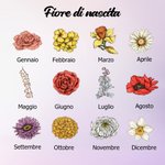 Luce notturna LED acrilica personalizzata con fiore di nascita base in legno decorazione per la casa regalo di compleanno per donne