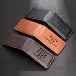 Clip magnétique en cuir PU gravé avec nom Cadeau d'anniversaire de Saint-Valentin pour homme