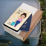 Funda de pasaporte personalizada de cuero PU y multicolor  'Together Since' con nombre regalo de cumpleaños o aniversario para tu pareja