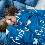 Coperta personalizzata ad alta qualità con nome super morbida regalo di compleanno e Natale per bambini e famiglia